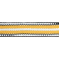 1.5" Yellow & Gray Stripes Belting Ribbon by Celebrate It®