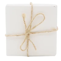 White Ceramic Coasters by Make Market®, 4ct.