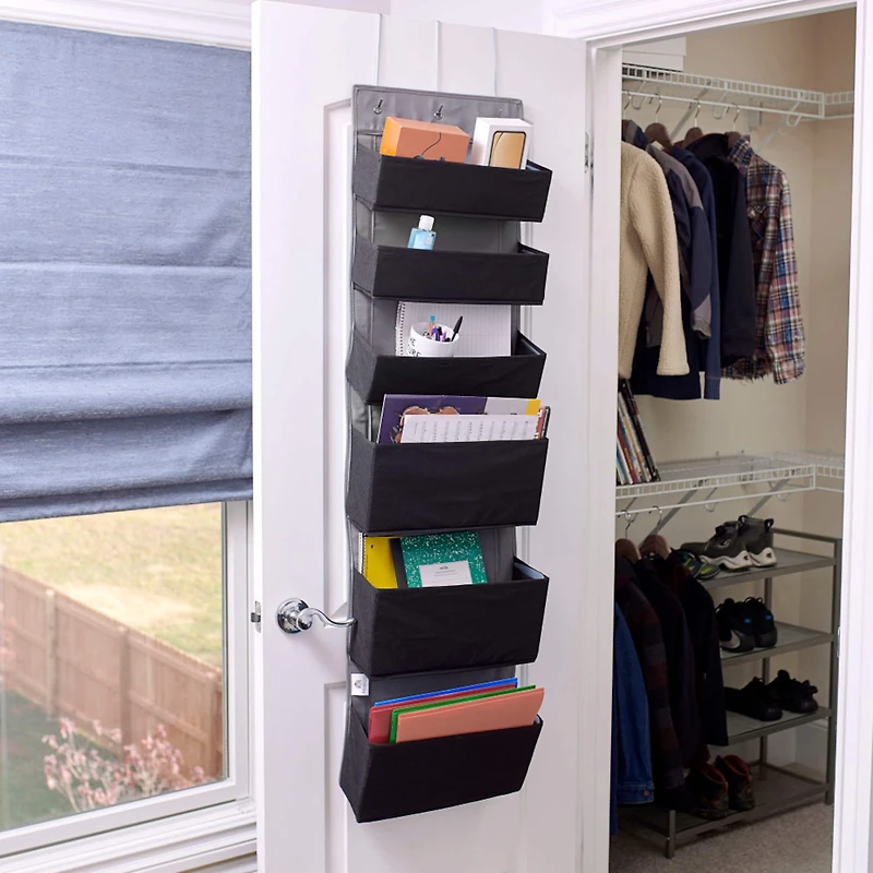Household Essentials 4.7ft. 6-Pocket Over the Door Pocket Organizer