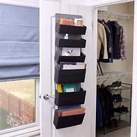 Household Essentials 4.7ft. 6-Pocket Over the Door Pocket Organizer