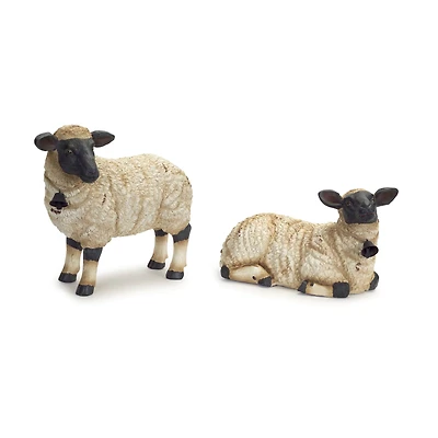 Sheep Figurine with Bell Accent Set