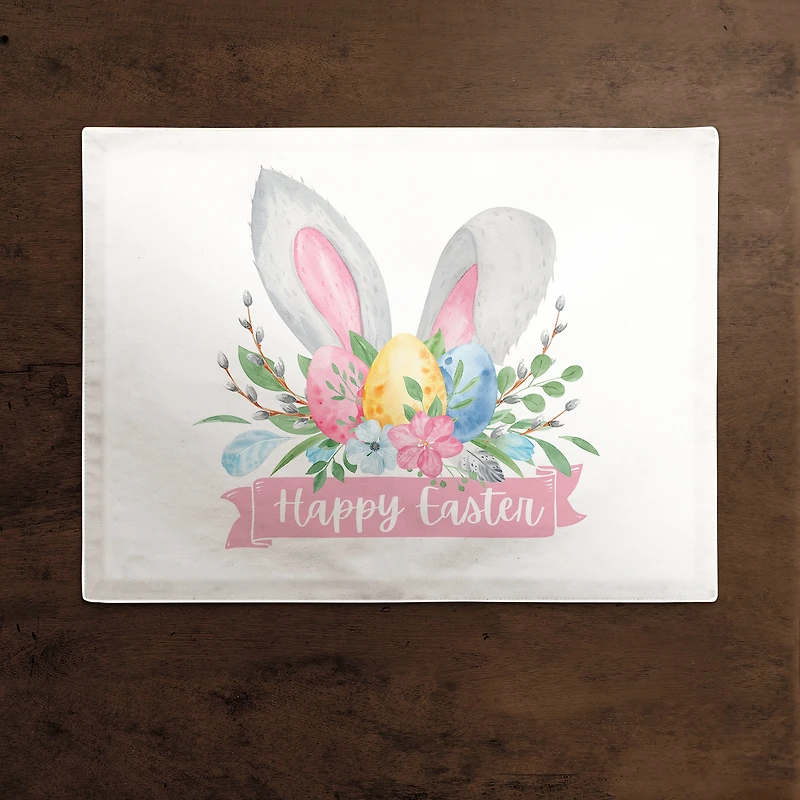 Happy Easter Banner 14" x 18" Poly Twill Placemat