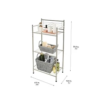 Bath Bliss Satin Nickel Bronze 3-Tier Storage Shelf