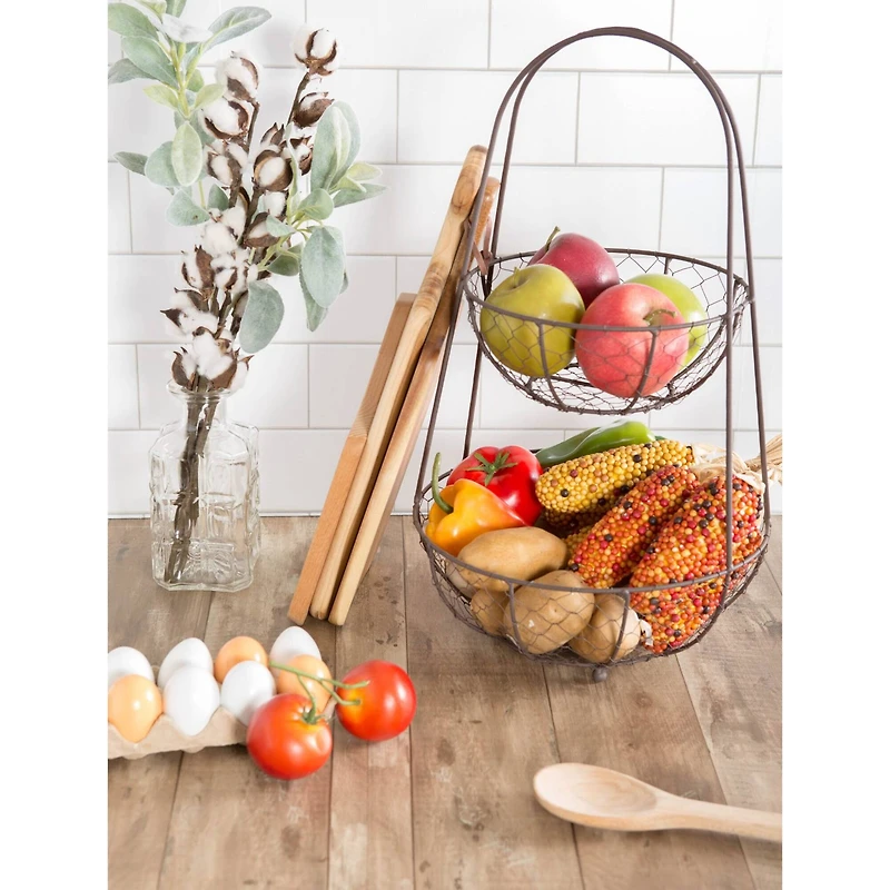 DII® Bronze Chicken Wire Tiered Stand