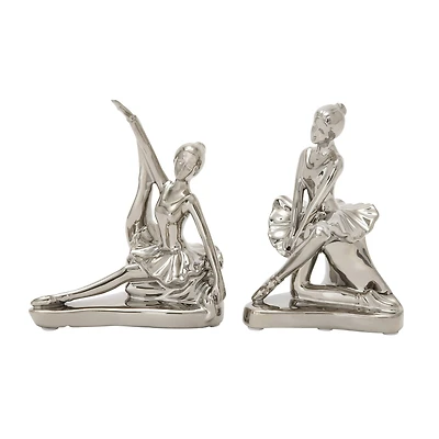 The Novogratz Silver Porcelain Sitting Ballerina Decoration Set