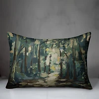 Green Abstract 20" x 14" Indoor/Outdoor Pillow