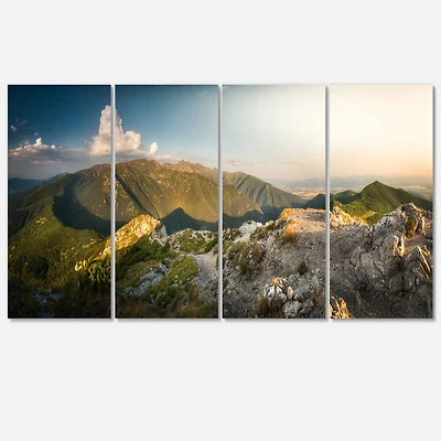 Designart - Rocky Green Mountains Panorama