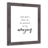 You Don't Have to Be Perfect Western Framed Print