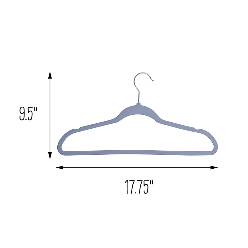 Honey Can Do Cobalt Slim-Profile Non-Slip Velvet Hangers, 25ct.