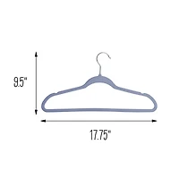 Honey Can Do Cobalt Slim-Profile Non-Slip Velvet Hangers, 25ct.