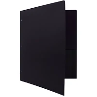 JAM Paper 3-Hole Heavy Duty Plastic Pocket Folder