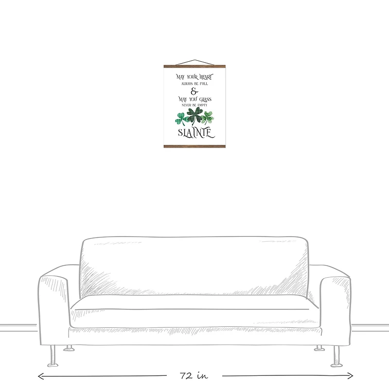 Slainte 16" x 20" Teak Hanging Canvas