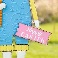 Glitzhome® 36" Easter Bunny Boy Metal Décor