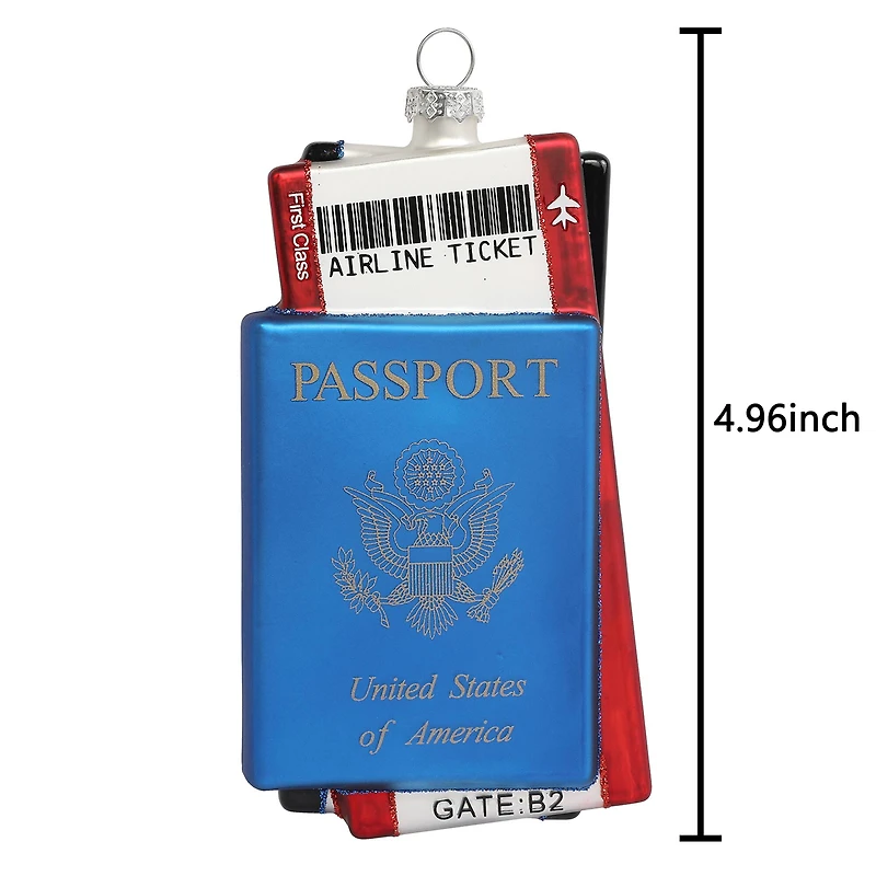 5" Passport Glass Ornament by Ashland®