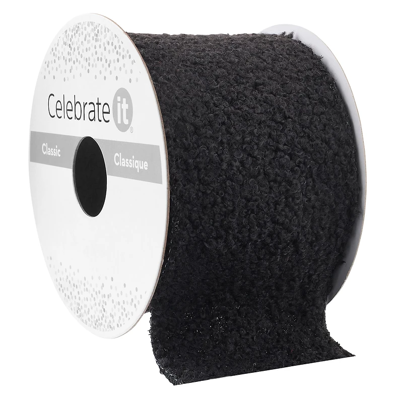 2.5" x 3yd. Faux Fur Sherpa Wired Ribbon by Celebrate It® Classic
