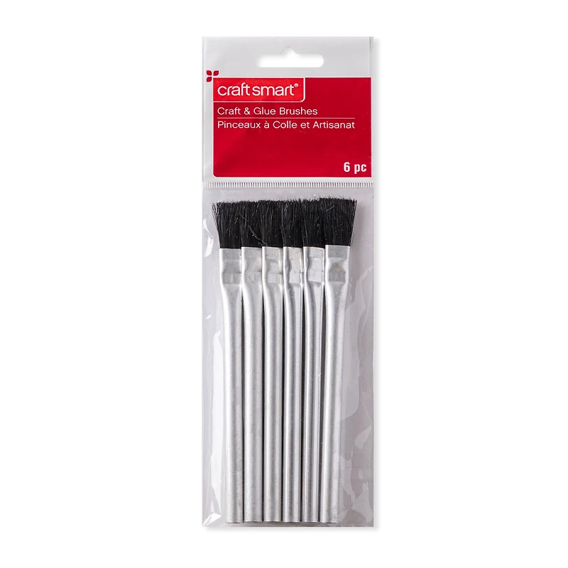 Craft Smart® Acid and Glue Brush Pack, 6 Pc