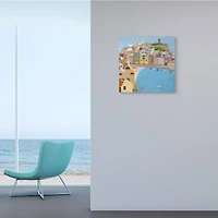 Stupell Industries Italian Seaside Architecture Coastal City Port Canvas Wall Art
