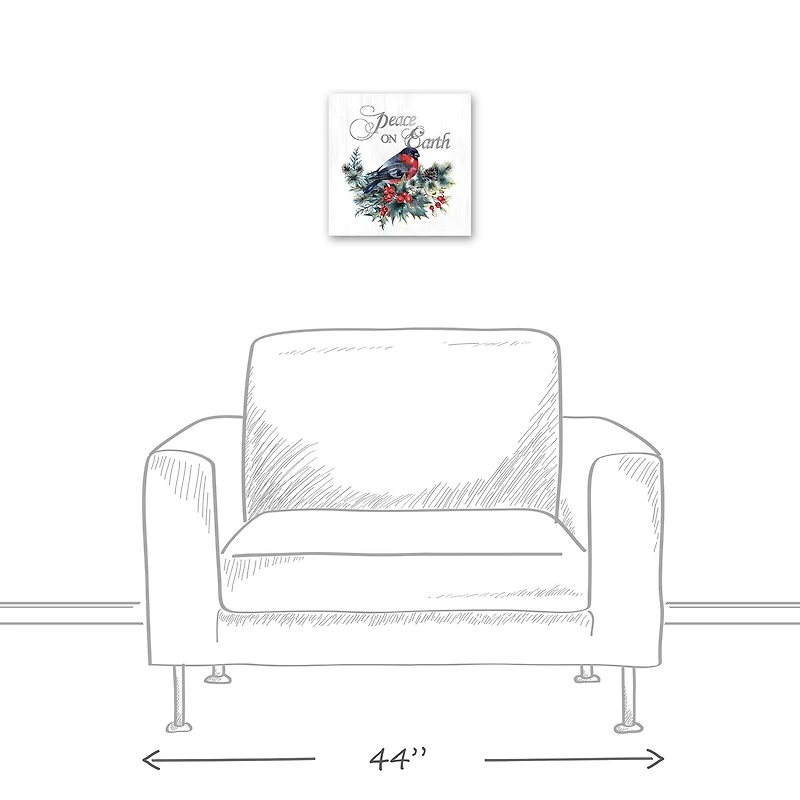 Peace On Earth Bird Canvas Wall Art