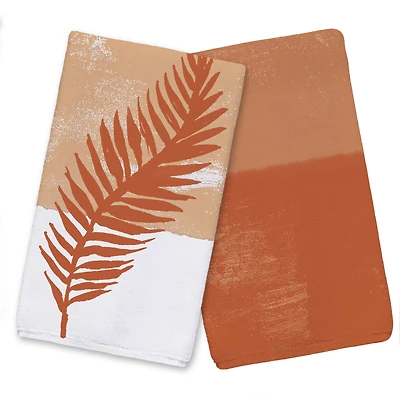 Palm Leaf 16" x 25" Tea Towel Set of 2