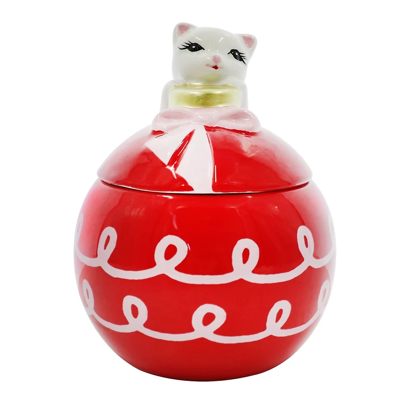 6.25" Ornament Container with Cat Lid by Ashland®