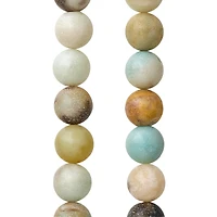 12 Pack:  Teal Mix Amazonite Round Beads, 10mm by Bead Landing™