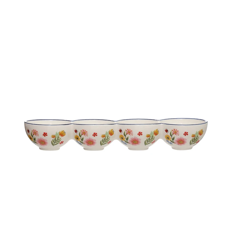 Floral Ceramic Dip Bowl by Ashland®