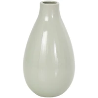 8" Green Ceramic Minimalistic Rounded Vase Set