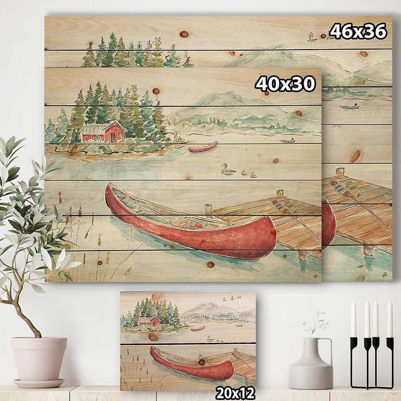 Designart - Lake House Canoes II