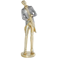 14" Gold Musician Sculpture Set