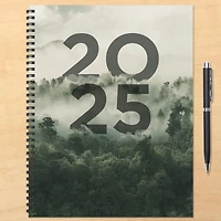 TF Publishing 2025 Large Forest Mist Weekly Monthly Spiral Planner