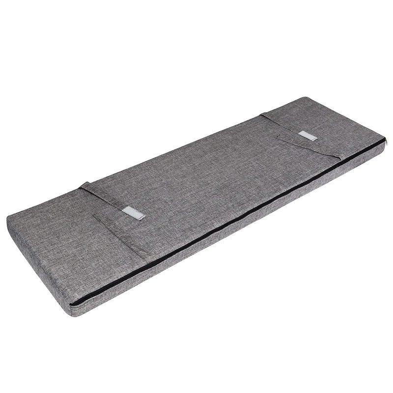 Honey Can Do Farmhouse Gray Entryway Bench with Storage Shelves