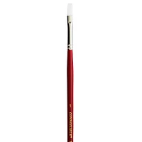 Connoisseur® All Media White Taklon Long Handle Flat Brush