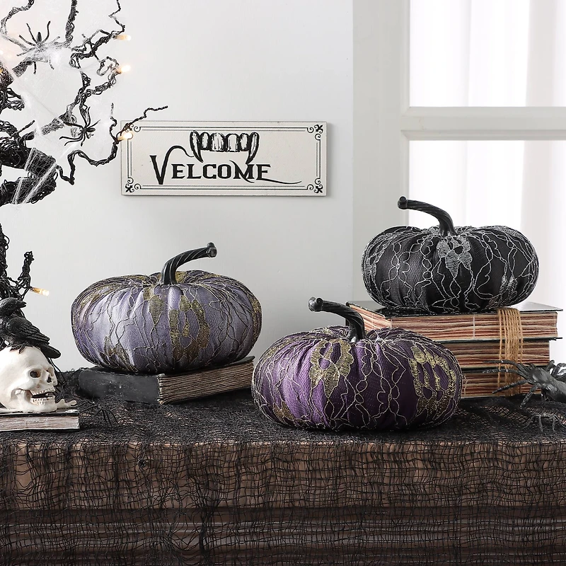 Assorted 7" Lace Net Tabletop Fabric Pumpkin, 1pc. by Ashland®