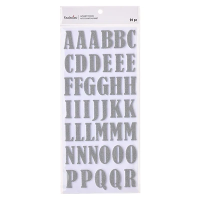Silver Glitter Large Alphabet Stickers by Recollections™