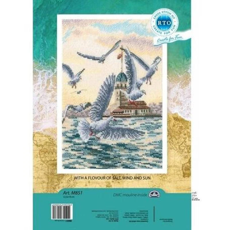 RTO With the Flavor of Salt, Wind & Sun Sea Birds Cross Stitch Kit