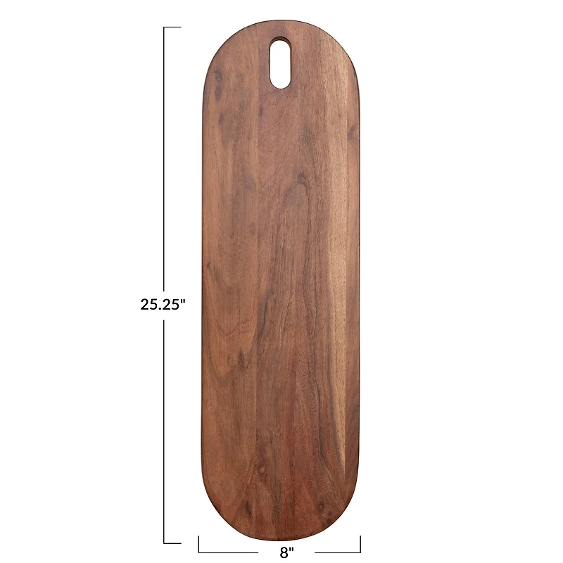 Hello Honey® 25" Natural Acacia Wood Serving Board with Handle