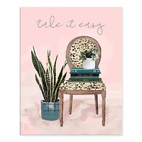 Cheetah Chair Easel Back Canvas