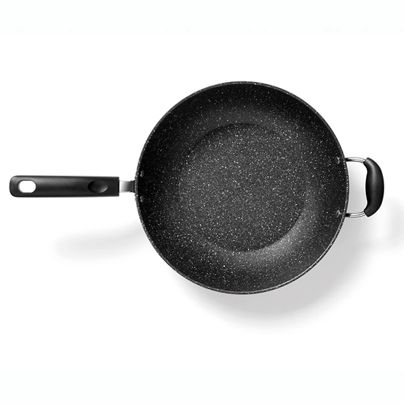 THE ROCK by Starfrit 12.5" Nonstick Wok With Helping Handle