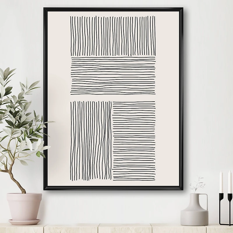 Designart - Minimal Geometric Lines And Squares IV