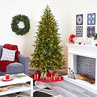 7ft. Pre-Lit Vienna Fir Artificial Christmas Tree, Warm White Lights
