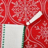 DII® 108'' Joyful Snowflakes Jacquard Reversible Table Runner