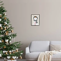 Stupell Industries Happy Smile Winter Snowman Framed Giclee Art