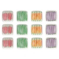 Hello Honey® 6" Vegetable Square Stoneware Plate, 12ct.