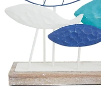 Blue Iron Coastal Sculpture, 15" x 22" x 6"