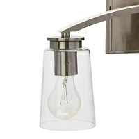 Hello Honey® Robert Stevenson Lighting Laguna Metal & Clear Glass 3-Light Vanity