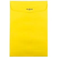 JAM Paper 6" x 9" Yellow Open End Catalog Recycled Envelopes