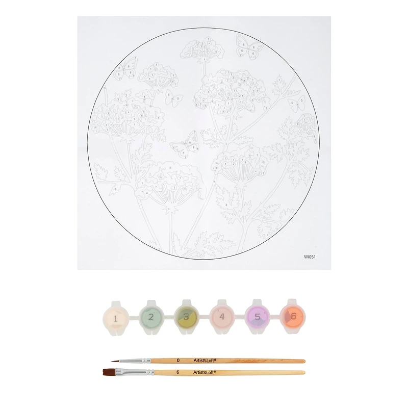 Wildflower Paint-by-Number Plywood Surface Kit by Artist's Loft®