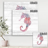 Designart - Pink seahorses Ocean Life