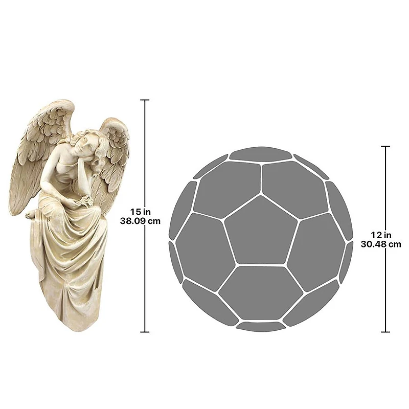 Design Toscano 15" Resting Grace Sitting Angel Statue