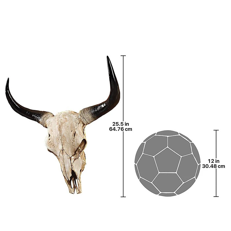 Design Toscano 25.5" Faux Long Horn Steer Wall Trophy